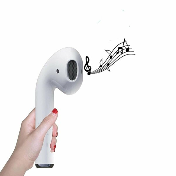 Currentactual Giant Wireless Bluetooth Air Pod Shaped Speaker FM Radio AUX Microphone; White CU3305777